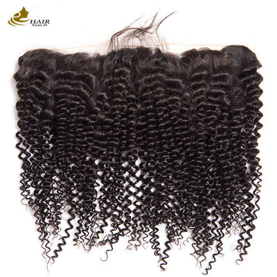 সামনের মানুষের চুলের দাড়ি বন্ধ 13x4 এইচডি Kinky Curl মানব চুল সামনের দাড়ি বন্ধ