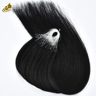 গুণ  Straight Pre Bonded Nano Human Hair Extensions Microrings Extensions OEM কারখানা