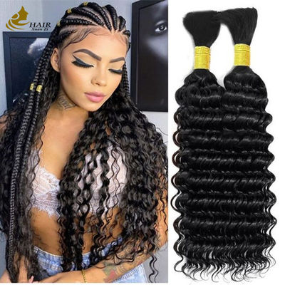 গুণ  8-30 Inches Human Hair Bulk Deep Wave Customizable Weight For Natural Appearance কারখানা