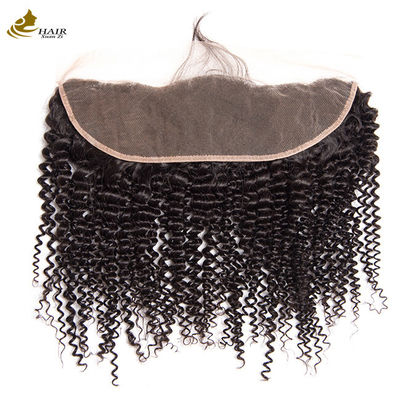 সামনের মানুষের চুলের দাড়ি বন্ধ 13x4 এইচডি Kinky Curl মানব চুল সামনের দাড়ি বন্ধ