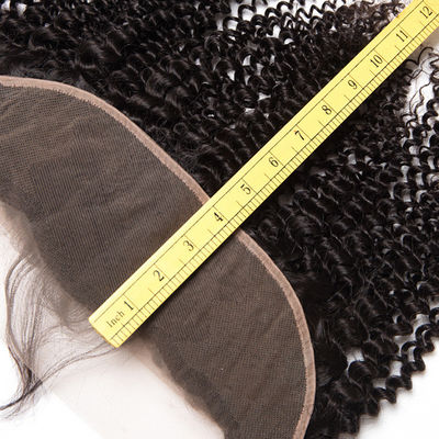 সামনের মানুষের চুলের দাড়ি বন্ধ 13x4 এইচডি Kinky Curl মানব চুল সামনের দাড়ি বন্ধ