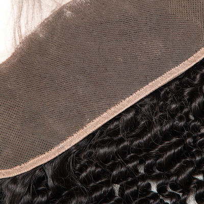 সামনের মানুষের চুলের দাড়ি বন্ধ 13x4 এইচডি Kinky Curl মানব চুল সামনের দাড়ি বন্ধ