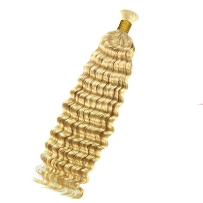 ডাবল টানা গভীর তরঙ্গ মানব চুল বাল্ক জন্য braiding 613 রঙ শ্বেত