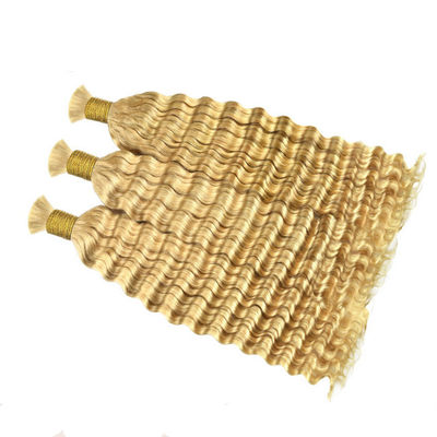 ডাবল টানা গভীর তরঙ্গ মানব চুল বাল্ক জন্য braiding 613 রঙ শ্বেত