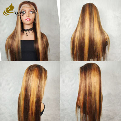 ভিয়েতনামী মানব চুল Kinky Curl P427 পিয়ানো রঙ 13X4 দাড়ি সামনের পেরেক