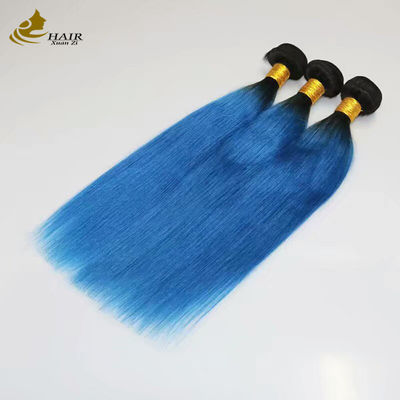 রঙিন বান্ডিল রেমি Ombre মানব চুল এক্সটেনশান ডাবল আঁকা