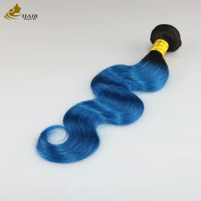 রঙিন বান্ডিল রেমি Ombre মানব চুল এক্সটেনশান ডাবল আঁকা