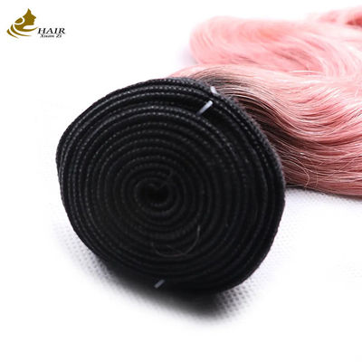 মালয়েশিয়ান গোলাপী কুমারী মানব চুলের বান্ডেল 20 ইঞ্চি 1B প্রাকৃতিক চেহারা