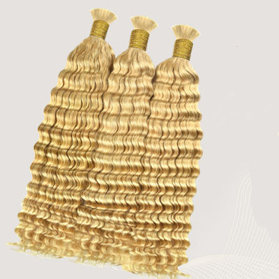 ডাবল টানা গভীর তরঙ্গ মানব চুল বাল্ক জন্য braiding 613 রঙ শ্বেত