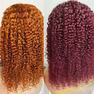 রঙিন বব ফ্রন্ট লেস উইগ 13X4 ফ্রন্ট লেস উইগ কার্ল হিউম্যান হেয়ার লেস উইগ 180%