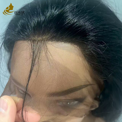 কাস্টম ডার্ক ব্রাউন লেস ফুল লেস হিউম্যান হেয়ার উইগ